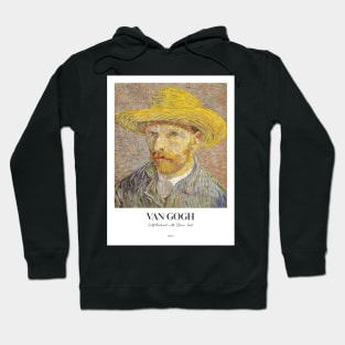 Self-Portrait with a Straw Hat with text Hoodie